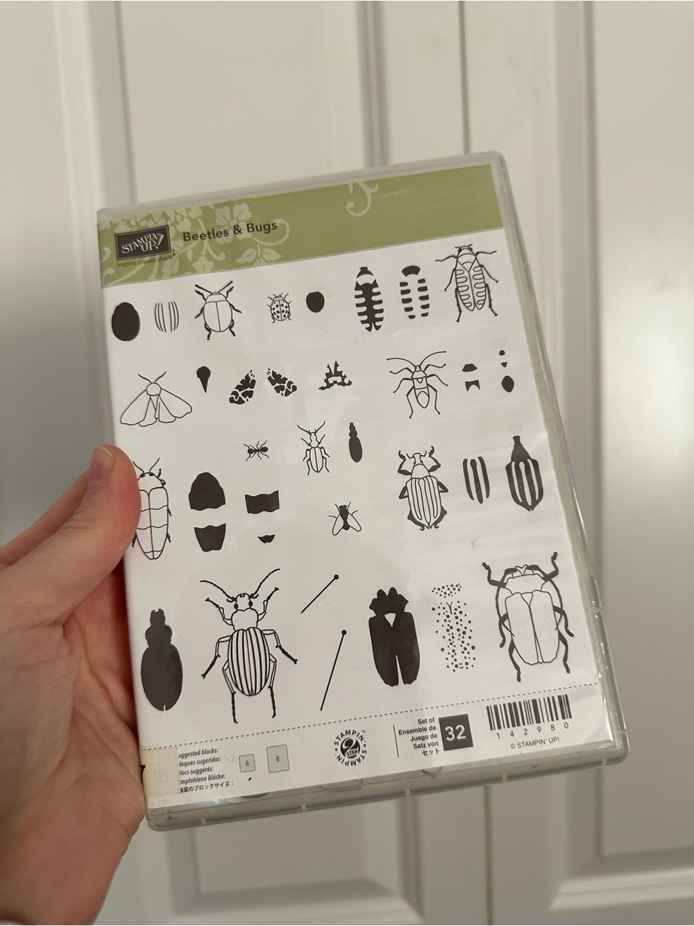 Stampin’ Up! Beetles & Bugs 32 Photopolymer Stamp Set Used Cards, Scrapbooks